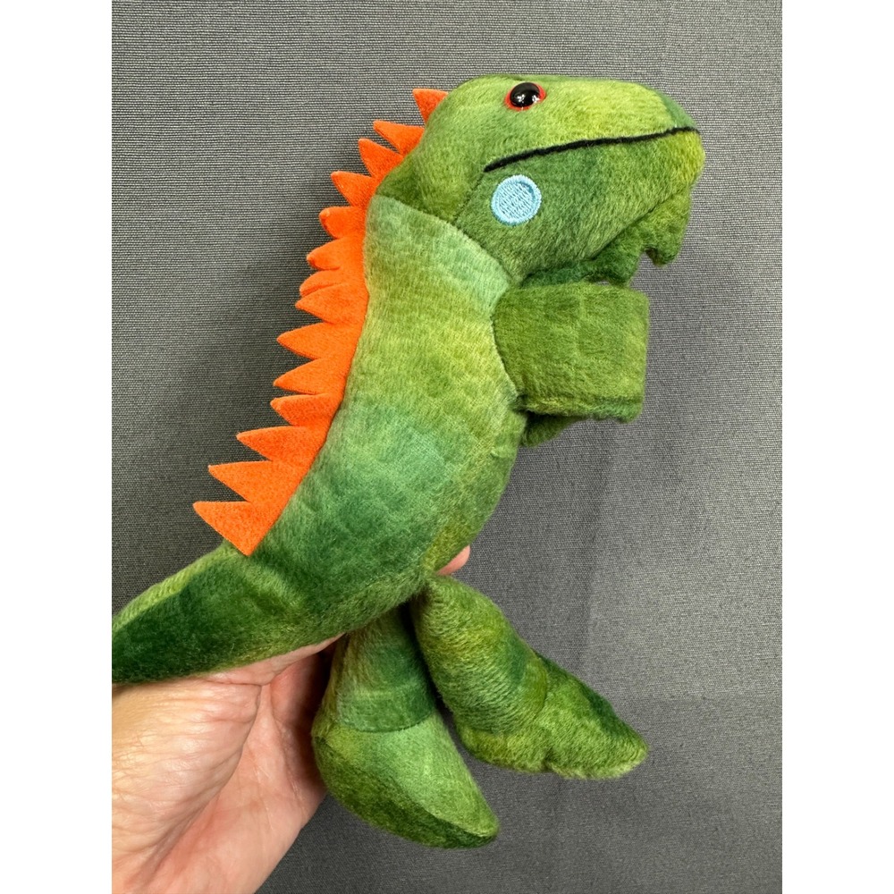 Wild Republic Iguana Plush Green Orange Lizard Stuffed‎ Animal Toy 8 Inch